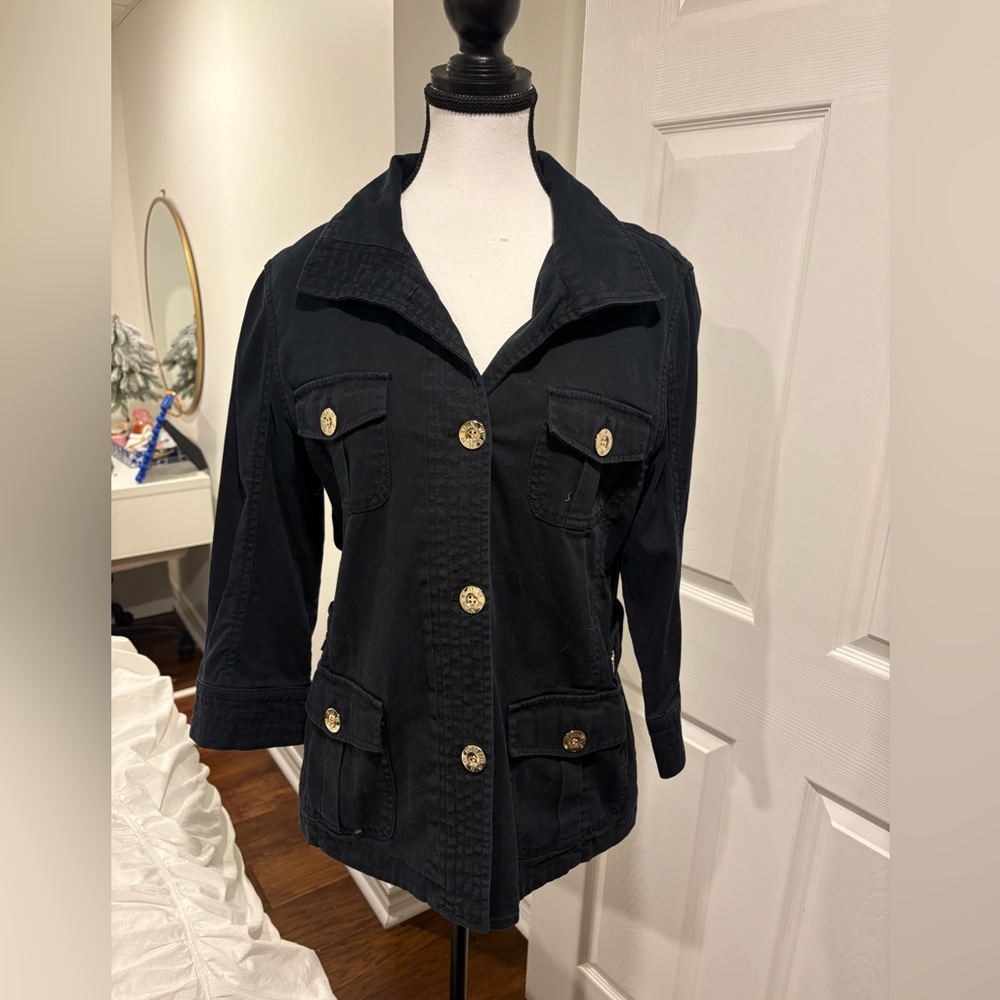 Bianca Nygard Military Utility Jacket Gold Buttons Size 12
